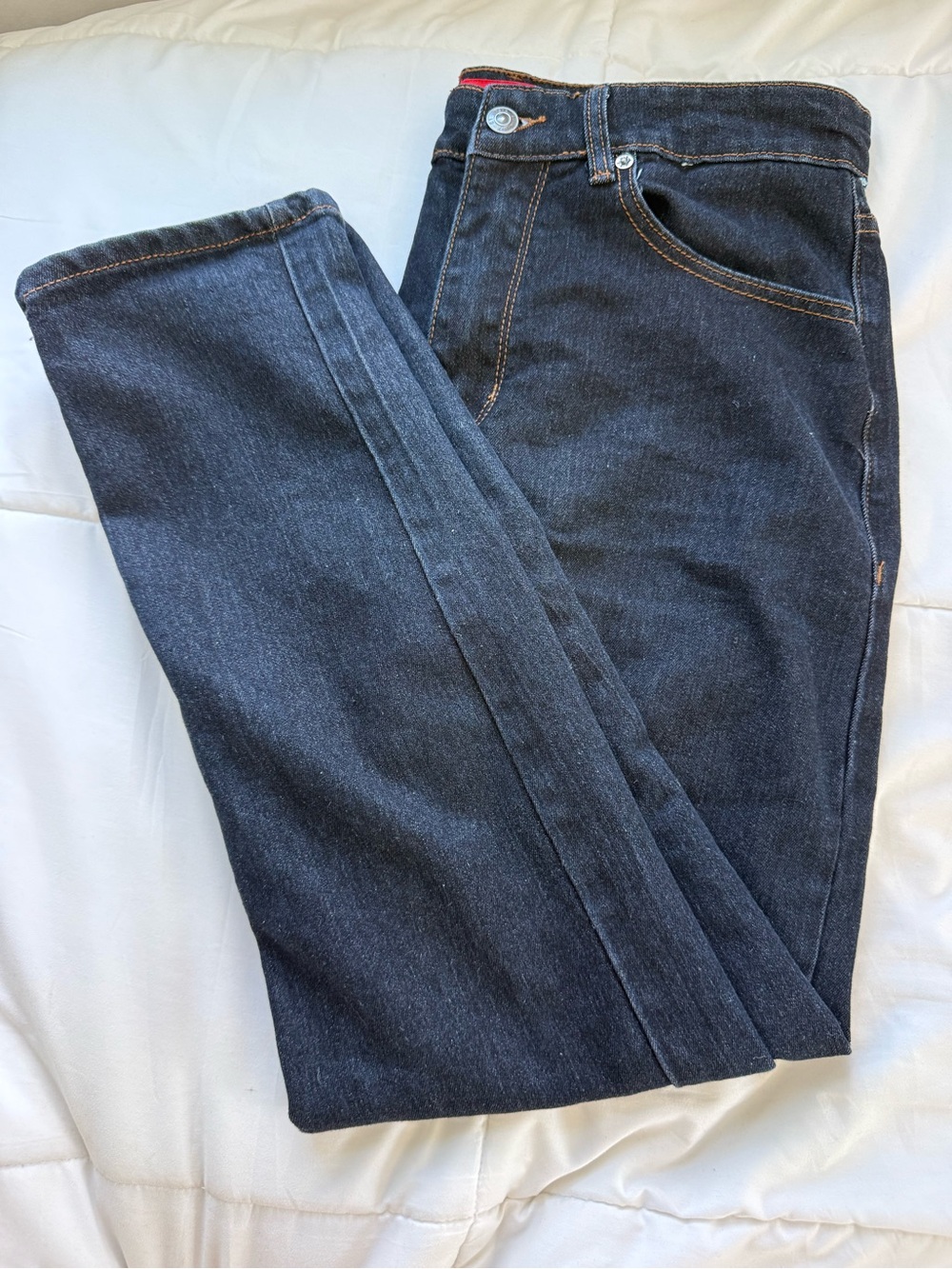 Slim Straight Men's Jeans in Dark Blue